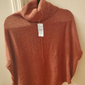 Petite Loft cowl neck sweater. Petite medium. Pink